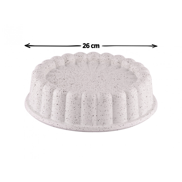 Taç Granit Döküm Tart Kalıbı Krem 26 cm