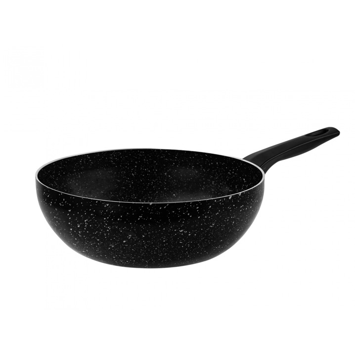 Taç Ultra Granit Plus Wok Tava 24 cm Siyah