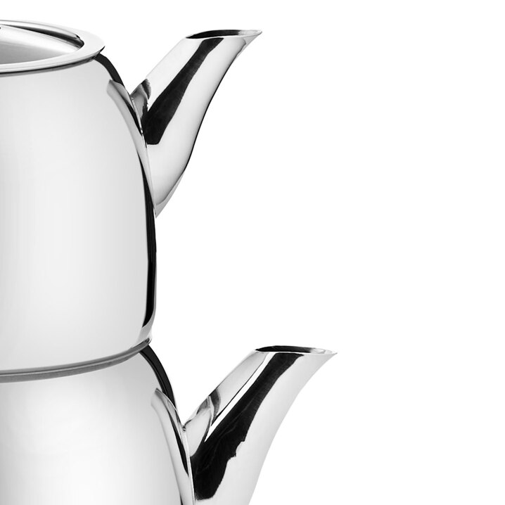 Taç Panda Orta Boy 4 Parça Paslanmaz Çelik Çaydanlık Takımı 1.25-2.00lt