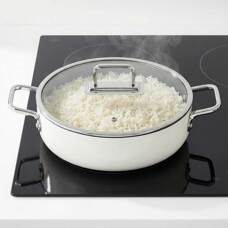 Taç Sera Feel Seramik Yanmaz Yapışmaz Basık Tencere 26 cm / Beyaz