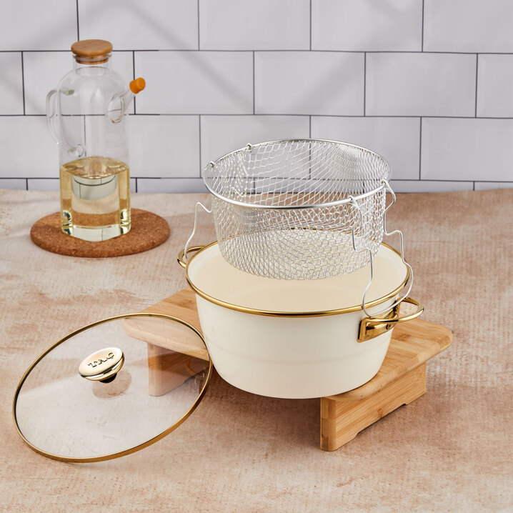 Taç Çıtır Cips Emaye 22 Cm Kızartma Tenceresi