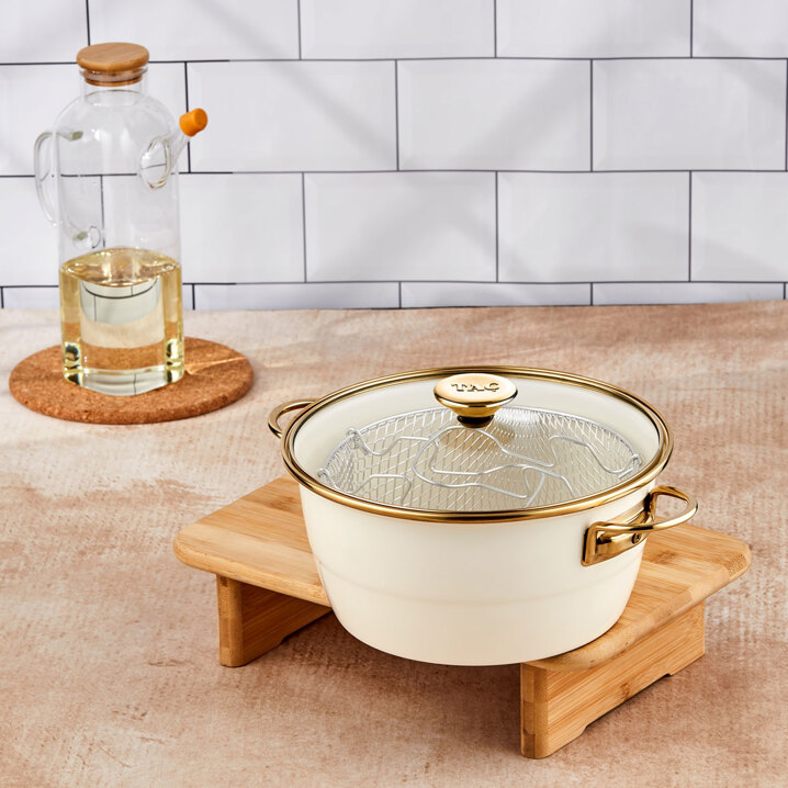 Taç Çıtır Cips Emaye 22 Cm Kızartma Tenceresi