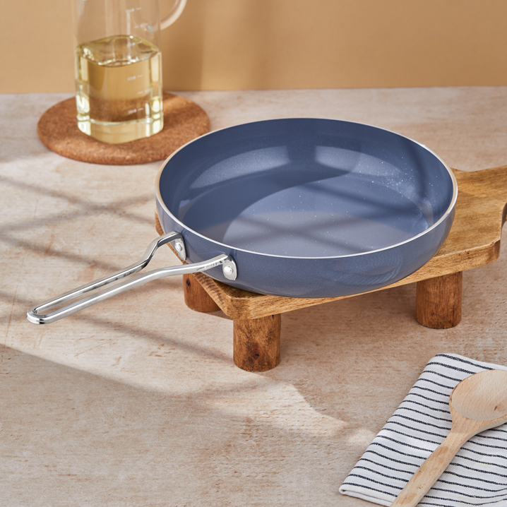 Taç Sera Feel Yanmaz Yapışmaz Seramik Tava 28 Cm / Gri