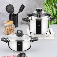 FastCook 2'li 4+6 Litre Indüksiyon Tabanlı Düdüklü Tencere Seti