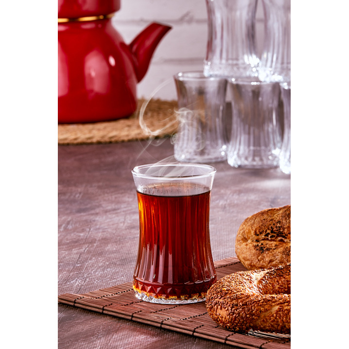 Paşabahçe Elysia 6'lı Cam Çay Bardağı - Taç