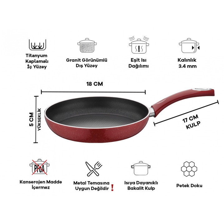 Taç Titan Granit Tava 18cm - Taç