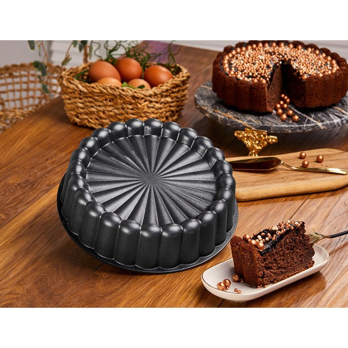 Taç Döküm Tart Kalıbı Gri 26 Cm - Taç