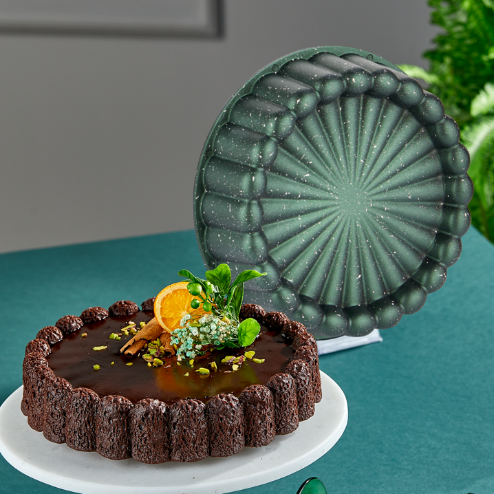 Taç Granit Döküm Tart Kalıbı Haki 26 cm - Taç