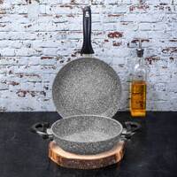 Taç Ultra Granit 2'li Tava Sahan Seti 24 Cm Tava / 24 Cm Sahan