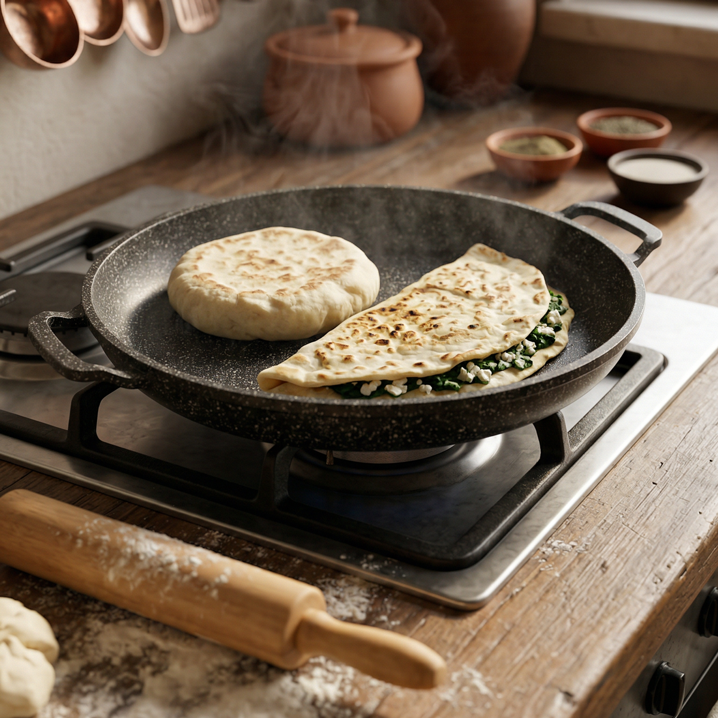 Taç 36 Cm Çok Amaçlı Bazlama & Gözleme Tavası – Geniş Yüzey, Mükemmel Pişirme