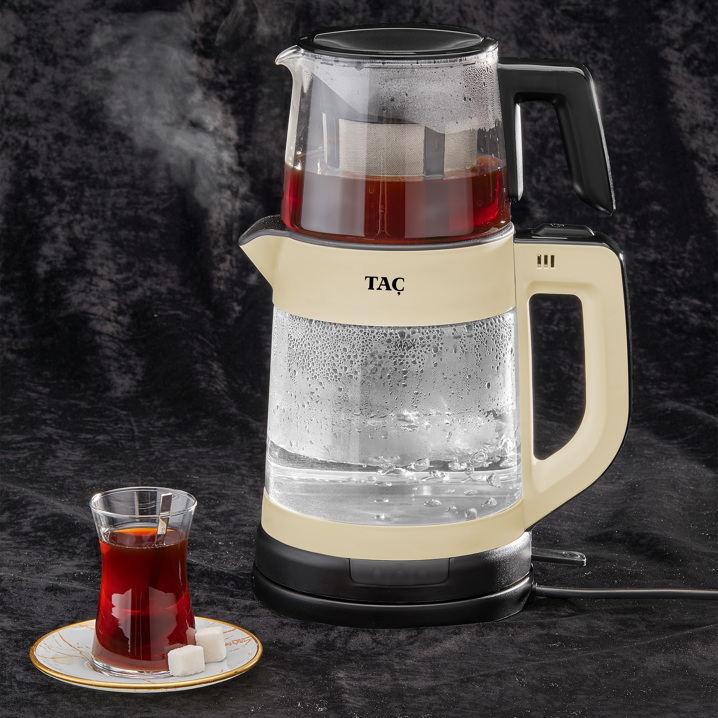 Taç Coffee Glass Çay ve Kahve Makinesi 2'li Set