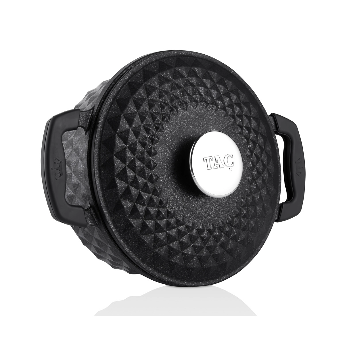 Taç Bella Döküm Kapak Derin 20 Cm Siyah