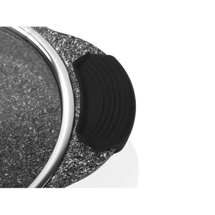 Taç Granit Plus 3'lü Sahan Seti Tak/Çıkar Silikon Saplı Gri - Taç