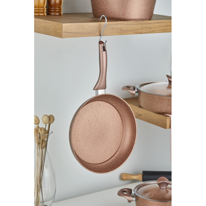 Taç Master Cook 4'lü 7 Parça Granit Tencere Seti Rose Gold - Taç