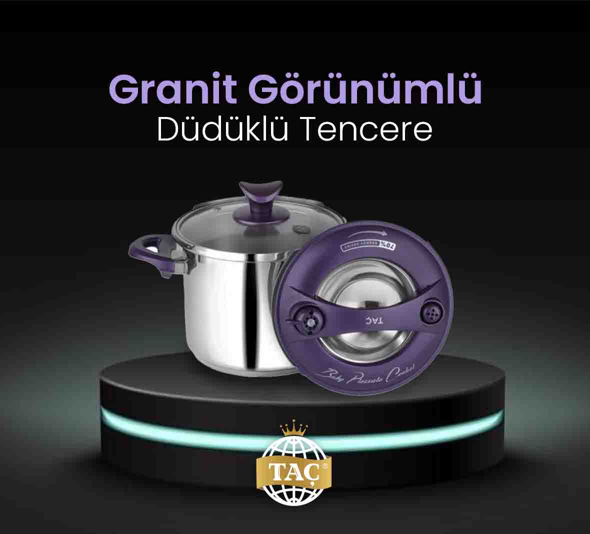 Granit Görünümlü Düdüklü Tencere - Pişirme Ürünleri - Tacev.com