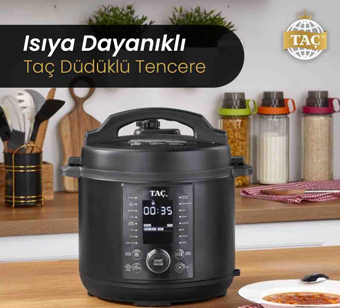 Isıya Dayanıklı Taç Düdüklü Tencere - Tacev.com