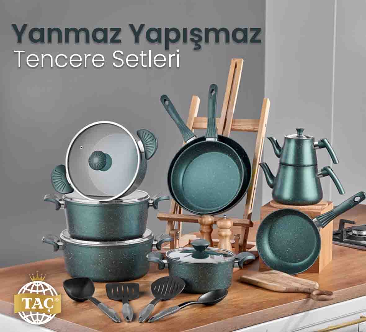 Yanmaz Yapışmaz Tencere Setleri - Tacev.com